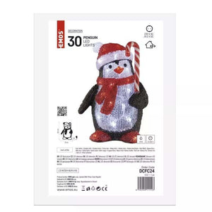 Vánoční LED tučňák Emos DCFC24, studená bílá, 30,5 cm VYBALENO