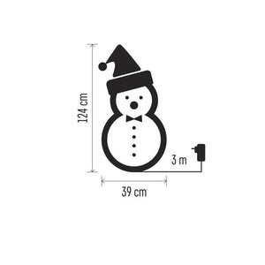 Vánoční sněhulák Emos DCFC01, studená bílá, ratan, 124cm VYBALENO