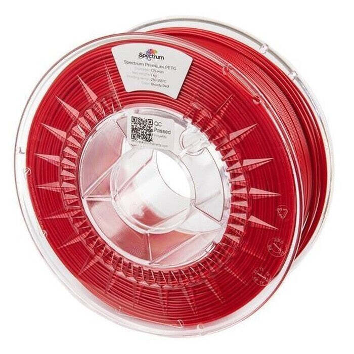 3D filament Spectrum, Premium PET-G, 1,75mm, 80059, bloody red