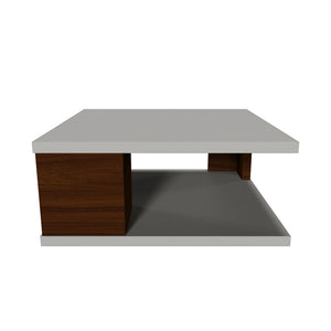 Konferenční stolek Diva (bílá/ořech)