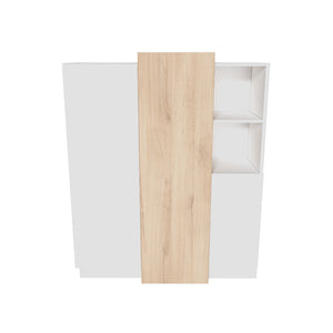 Vysoká komoda Duras (3x dveře, lamino, bílá/hnědá)