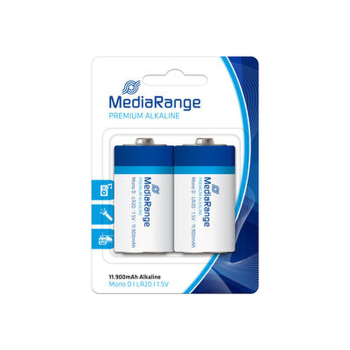 Alkalická baterie MediaRange Premium Mono D 1.5V, 2ks