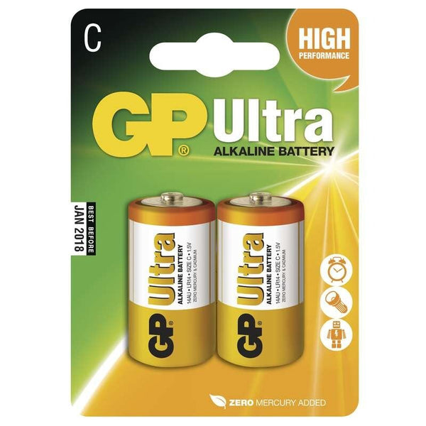 Levně Baterie GP Ultra Alkaline, C, 2ks