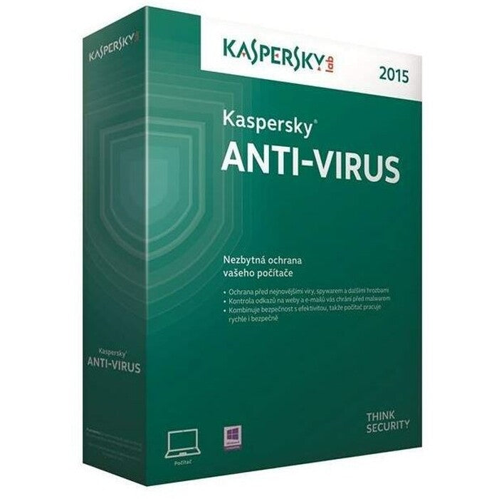 Kaspersky Anti-Virus 2015 CZ 1 PC 1 rok - Box