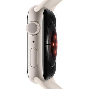 Apple Watch S8, 45mm, starlight, sportovní řemínek, starlight