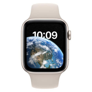Apple Watch SE, 44mm, stříbrná, sportovní řemínek, starlight