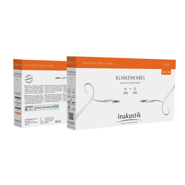 Audio kabel InAkustik STAR 1x 3,5mm Jack / 1x 3,5mm Jack, 0,75m