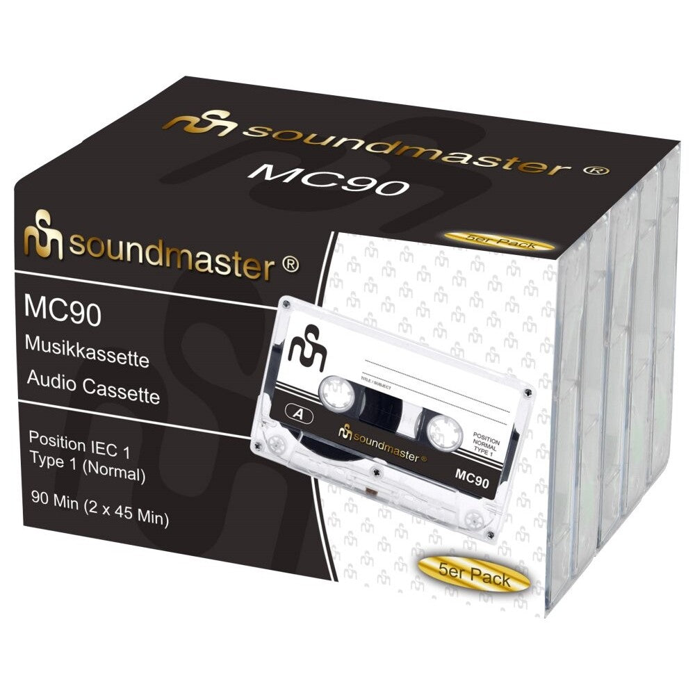 Audiokazeta Soundmaster MC90, 90min, 5-pack