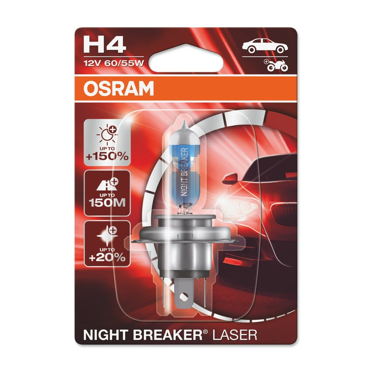Autožárovka H4 OSRAM Night Breaker Laser, 2ks