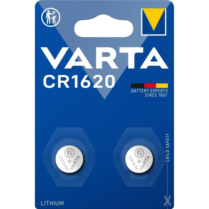Knoflíková baterie Varta CR 1620, 2 pack