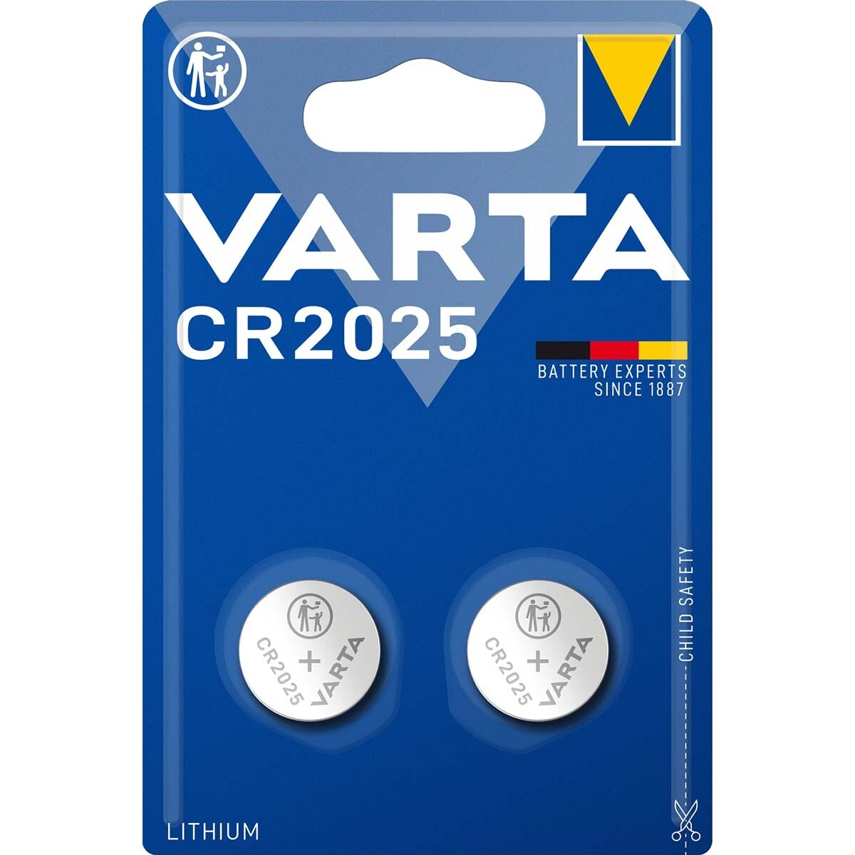 Knoflíková baterie Varta CR 2025, 2 pack