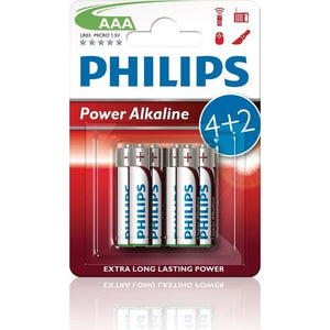 Baterie Philips Power Alkaline, AAA, 4+2ks
