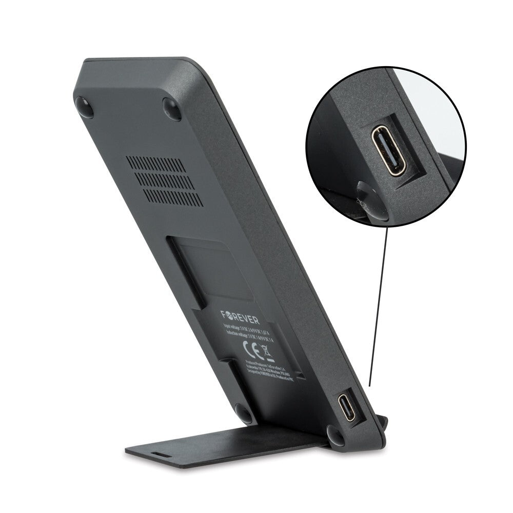 Bezdrátová nabíječka Forever s QI + kabel USB Typ C