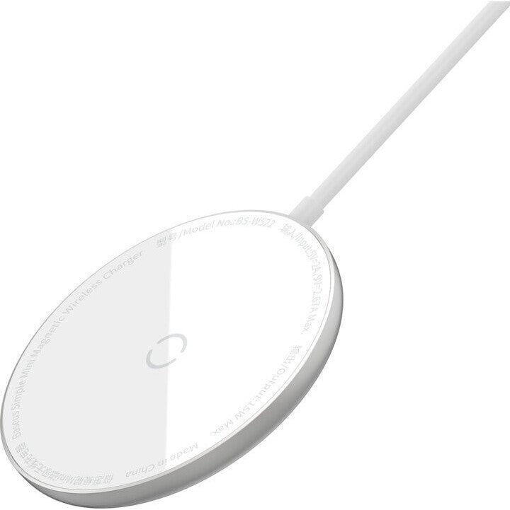 Magnetická nabíječka pro iPhone 12 series, SM Baseus, 15W, bílá
