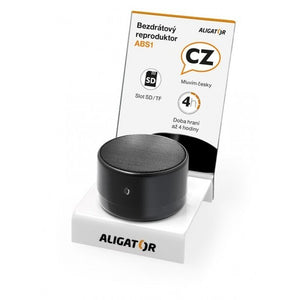 Bezdrátový reproduktor Aligator ABS1, micro SD, AUX, 5W,  černá