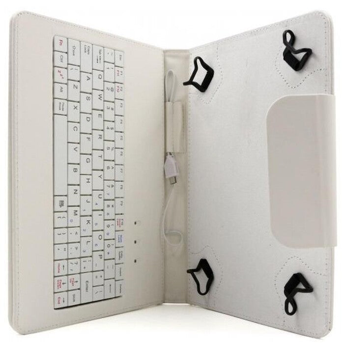 C-TECH PROTECT pouzdro s klávesnicí 8&quot; NUTKC-02, bílé