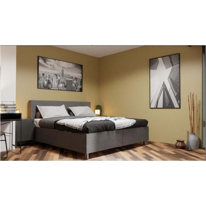 Čalouněná postel Adele 180x200, šedá, bez matrace
