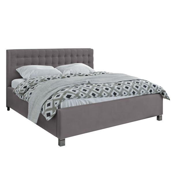 Levně Čalouněná postel Adore 180x200, šedá, bez matrace