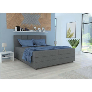 Čalouněná postel Alexa 180x200, šedá, včetně matrace