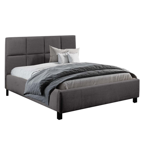 Čalouněná postel Andrea 180x200, tmavě šedá, bez matrace