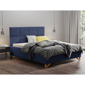 Čalouněná postel Avesta 160x200, modrá, bez matrace