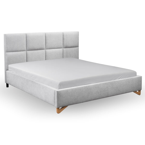 Levně Čalouněná postel Avesta 160x200, šedá, včetně matrace