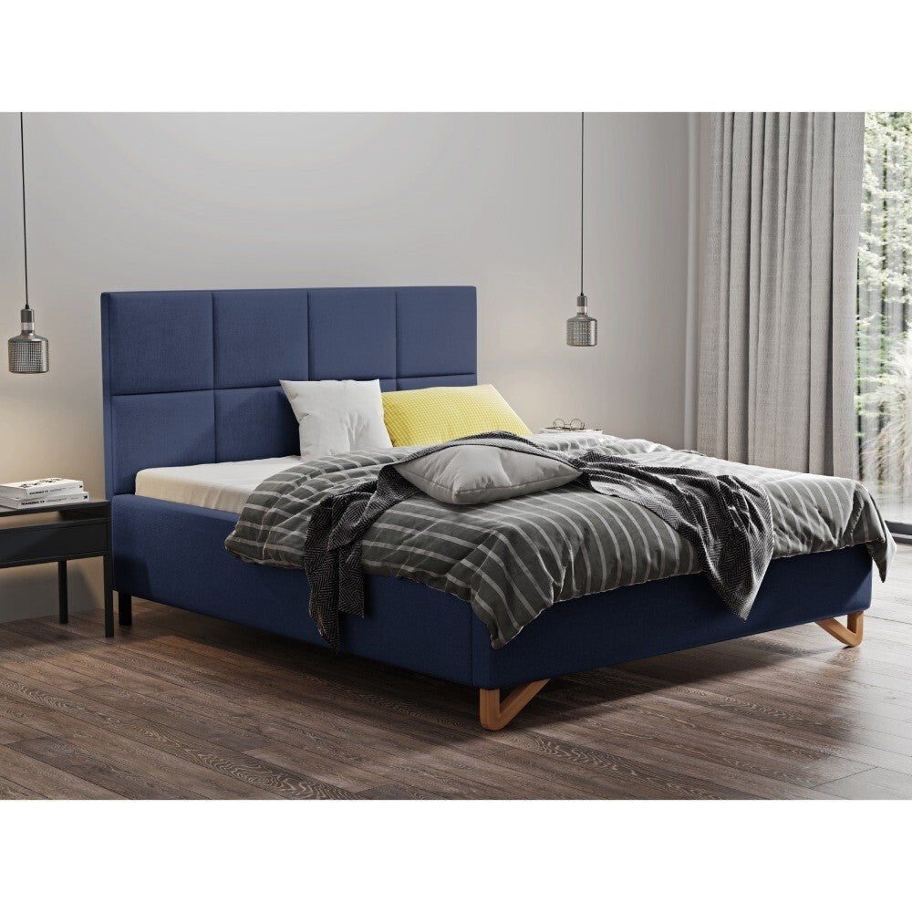 Čalouněná postel Avesta 180x200, modrá, bez matrace