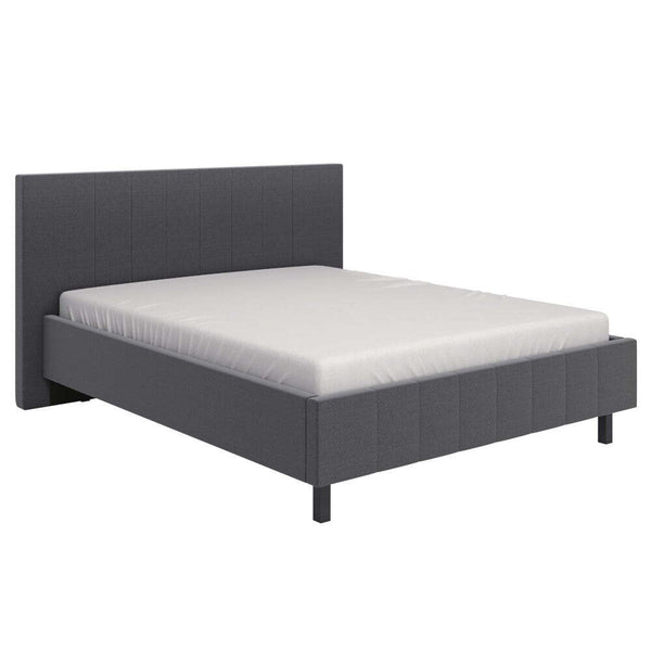 Levně Čalouněná postel Elsa 160x200, šedá, bez matrace