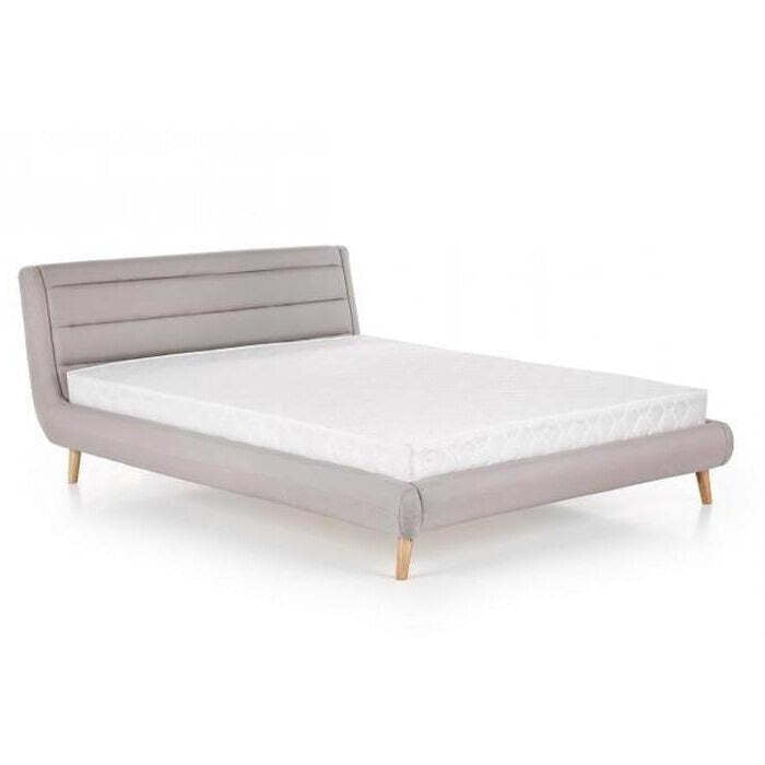Čalouněná postel Helena 140x200, šedá, bez matrace