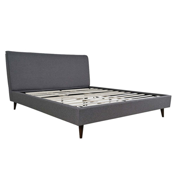 Levně Čalouněná postel Henrik 180x200, šedá, bez matrace