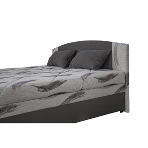 Čalouněná postel Kappa 180x200, šedá, vč. matrace, roštu a ÚP
