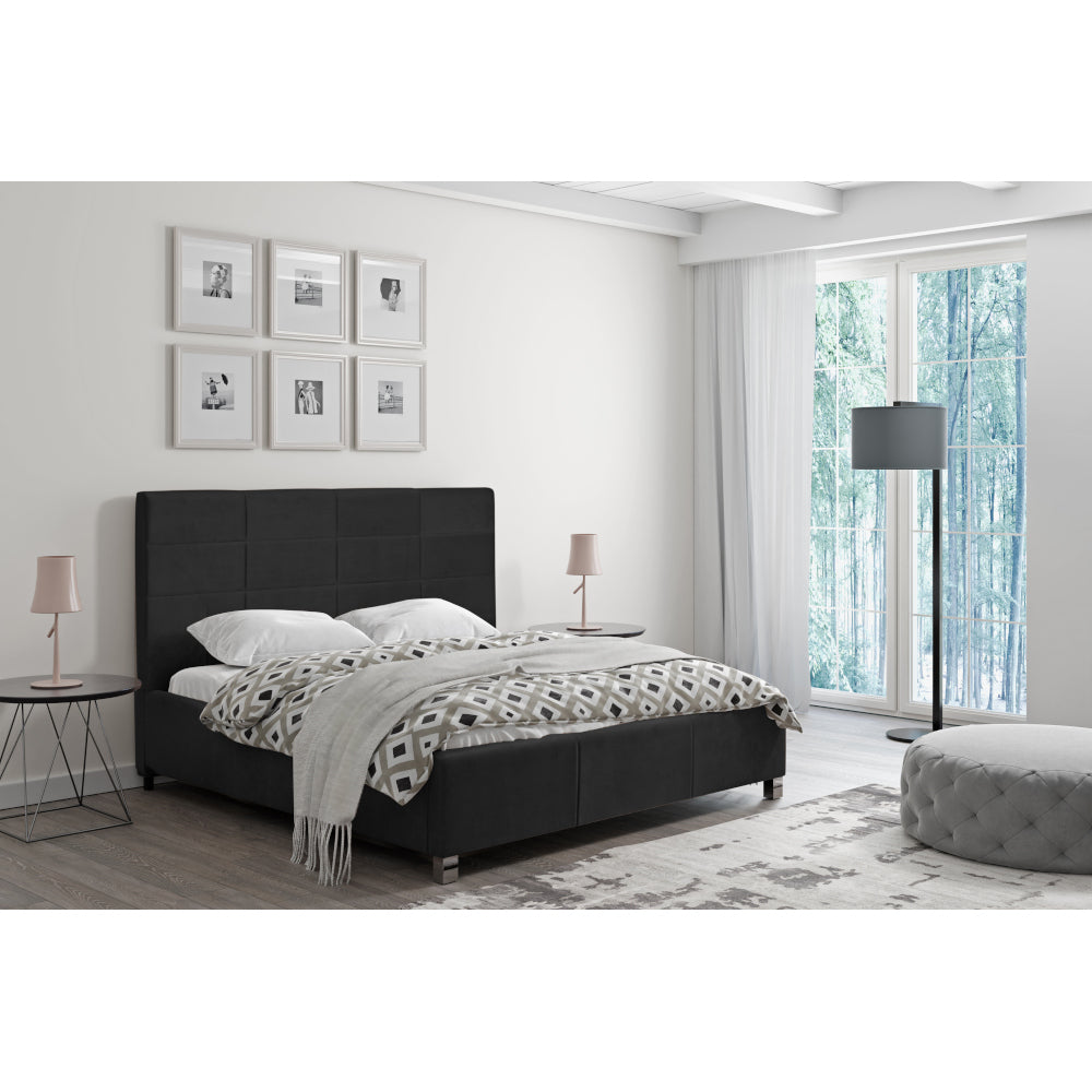 Čalouněná postel Lyra 160x200, šedá, včetně roštu