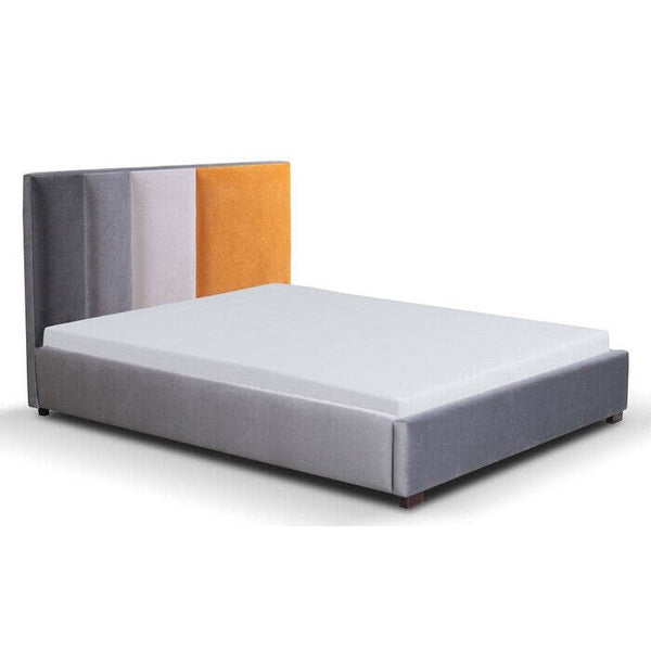 Levně Čalouněná postel Nisha 180x200, šedá, bez matrace