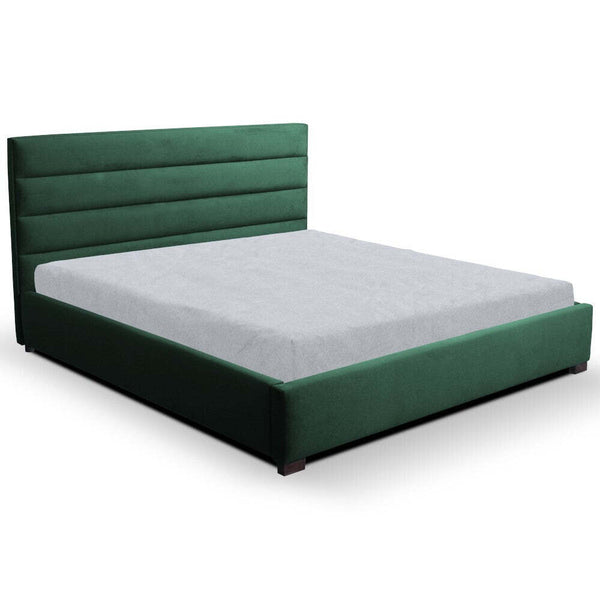 Levně Čalouněná postel Paxton 180x200, zelená, bez matrace