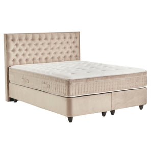 Čalouněná postel s matrací Kumu 160x200, béžová, vč. topperu