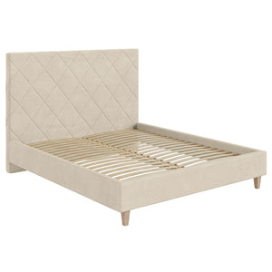 Čalouněná postel Sven 140x200, béžová, bez matrace