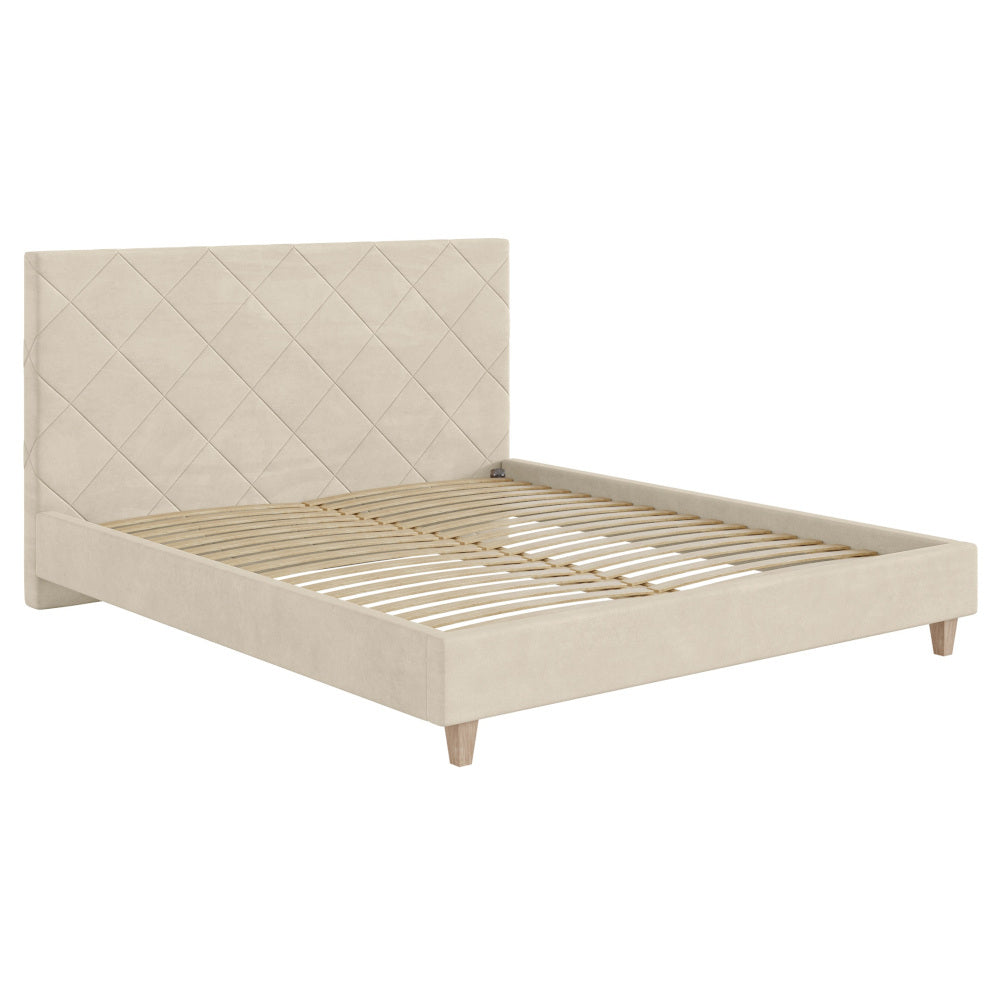 Čalouněná postel Sven 160x200, béžová, bez matrace