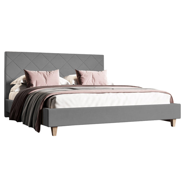 Levně Čalouněná postel Sven 160x200, šedá, bez matrace