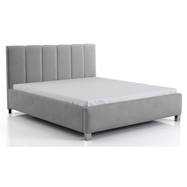 Levně Čalouněná postel Valentina 160x200, šedá, včetně roštu