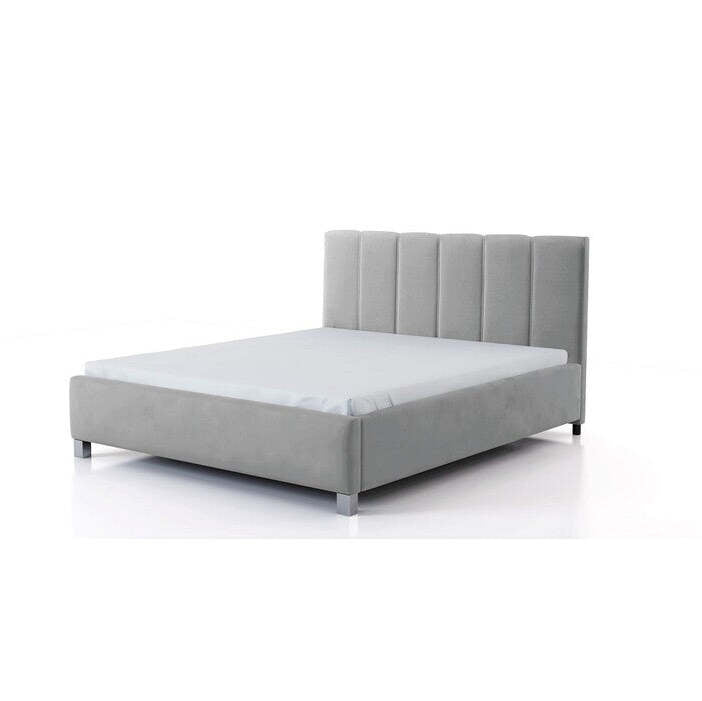 Čalouněná postel Valentina 180x200, šedá, bez matrace