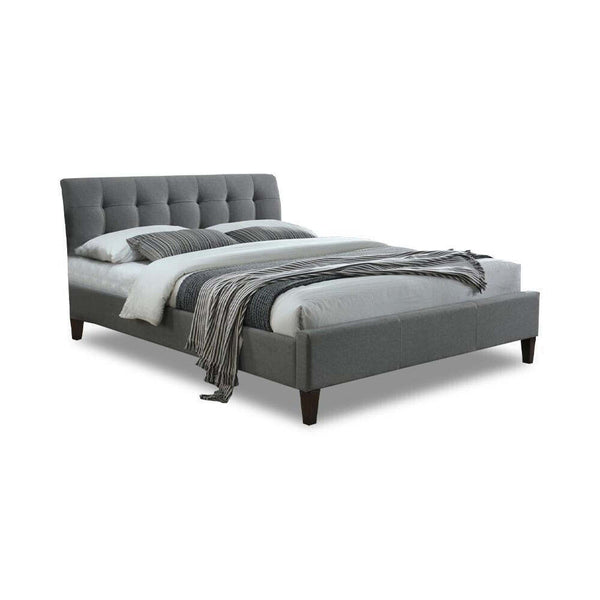 Levně Čalouněná postel Vanessa 160x200, šedá, bez matrace