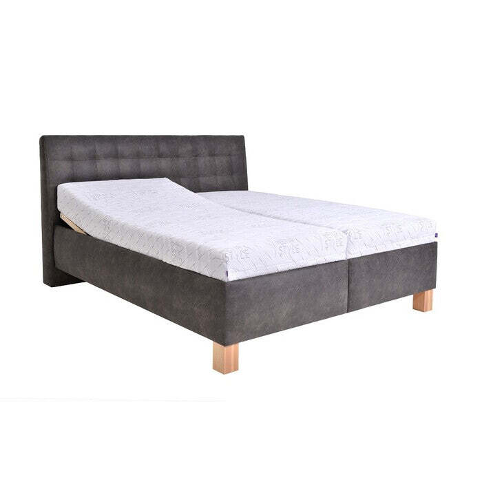 Čalouněná postel Victoria 180x200, šedá, bez matrace