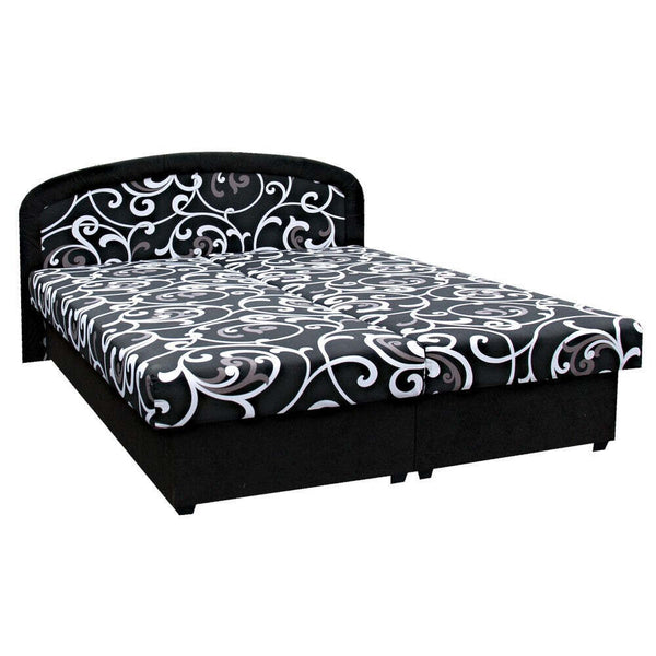 Levně Čalouněná postel Zofie 180x200, černá, včetně matrace