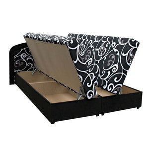 Čalouněná postel Zofie 180x200, černá, včetně matrace