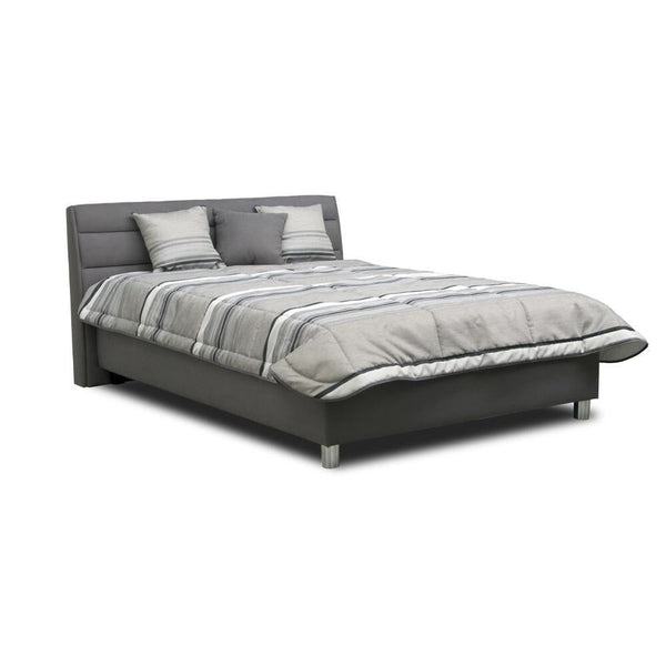 Levně Čalouněná postel Alison 140x200, šedá, včetně matrace