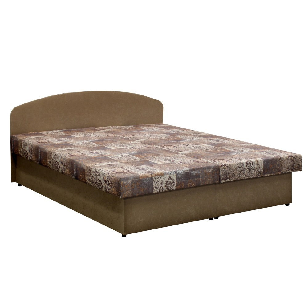 Čalouněná postel Anja 160x200, hnědá, včetně matrace