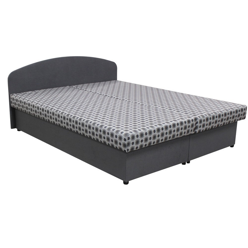 Čalouněná postel Anja 160x200, šedá, včetně matrace