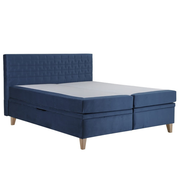 Levně Čalouněná postel Dante 180x200, modrá, včetně matrace