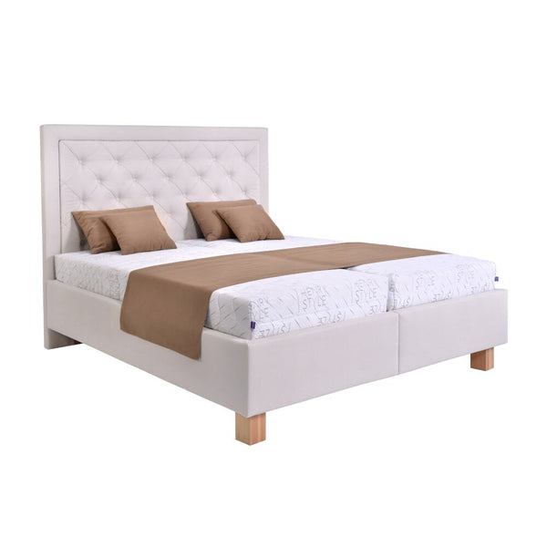 Levně Čalouněná postel Elizabeth 180x200, béžová, bez matrace