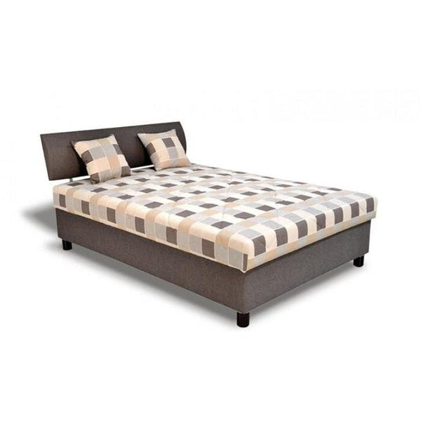Levně Čalouněná postel George 140x200, hnědá, včetně matrace